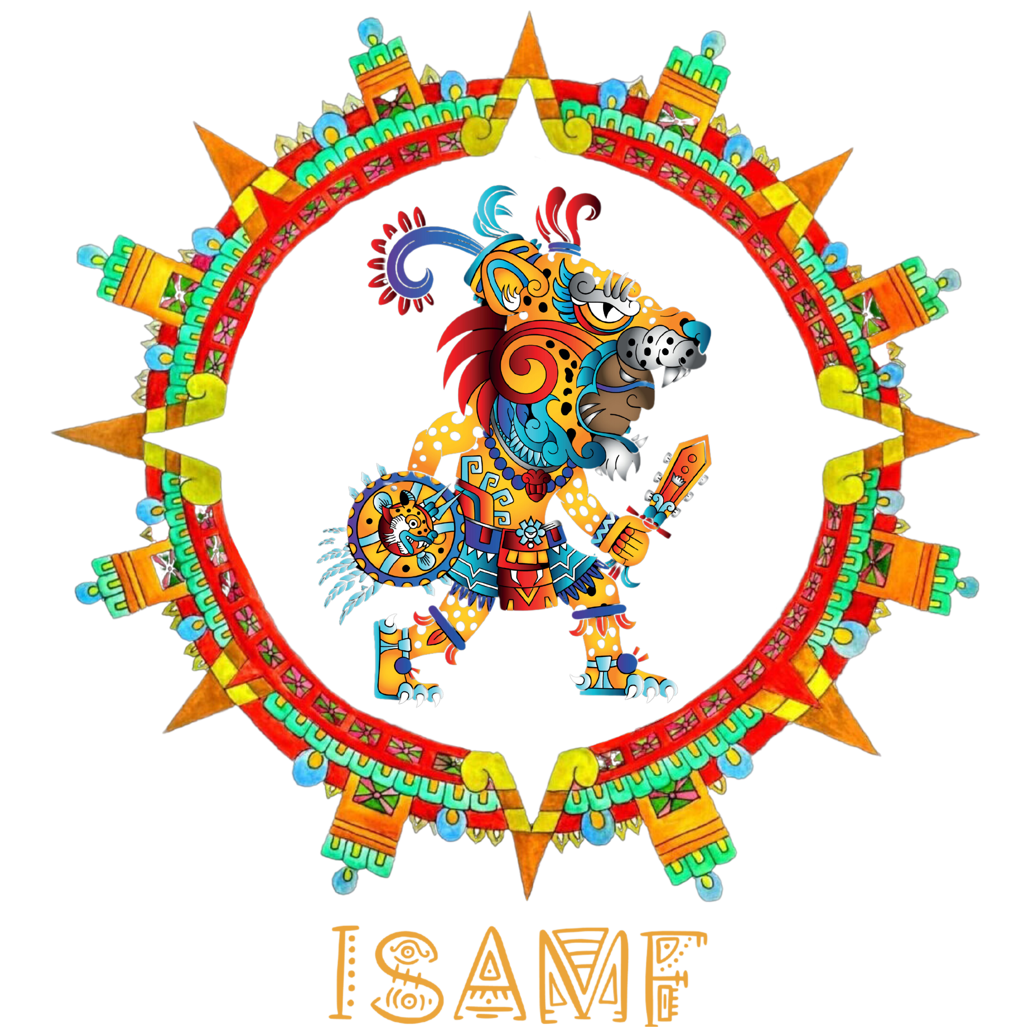 ISAMF Logo Aztec Jaguar Warrior